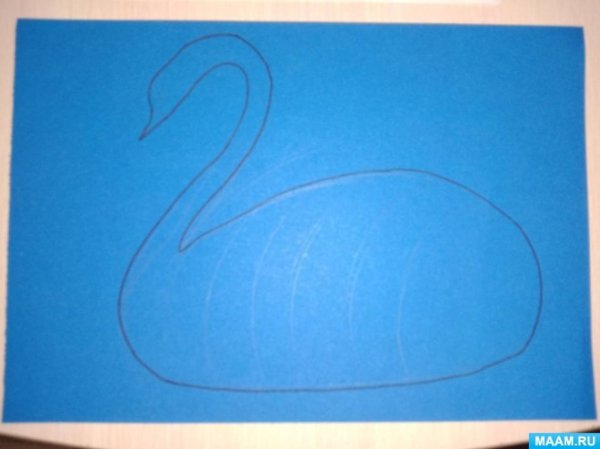Рисование лебедь в средней группе