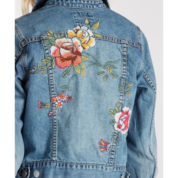 Koton Jeans джинсовая куртка вышивка