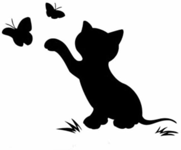Трафареты кошек для декора