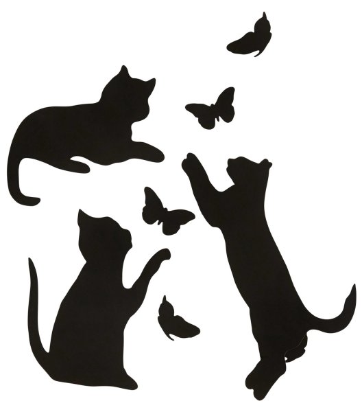 Трафареты кошек для декора