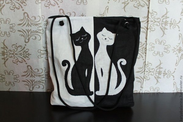 Сумка с аппликацией кошки