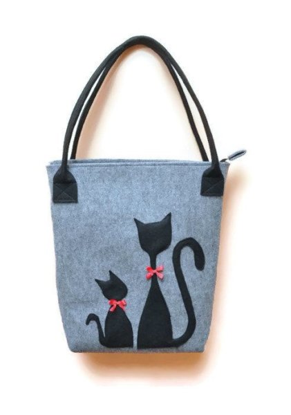 Джинсовые сумки с кошками