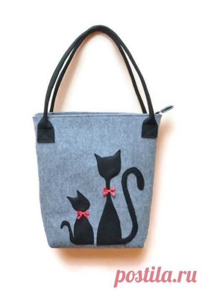 Джинсовая сумка шоппер с аппликацией