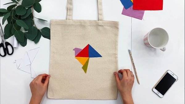 Аппликация на сумку шоппер