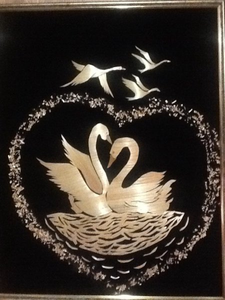 Панно лебеди