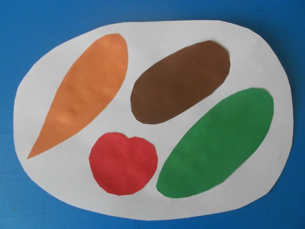 Аппликация. Овощи