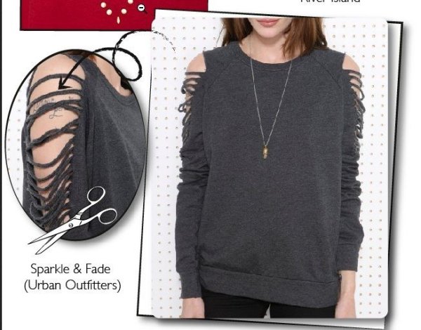 Толстовки с разрезанным рукавом