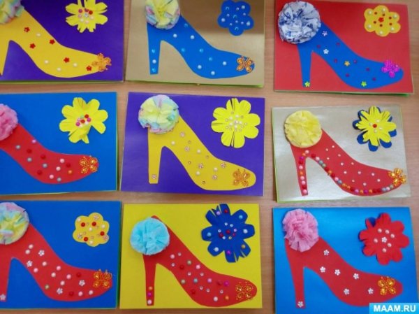Поделка туфелька для мамы