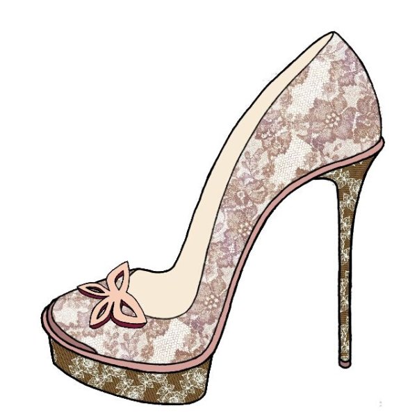 Трафарет туфельки