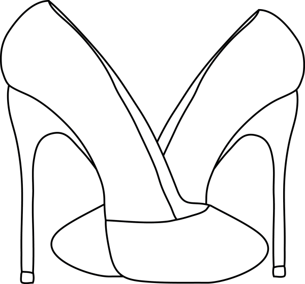 Трафарет туфли для аппликации