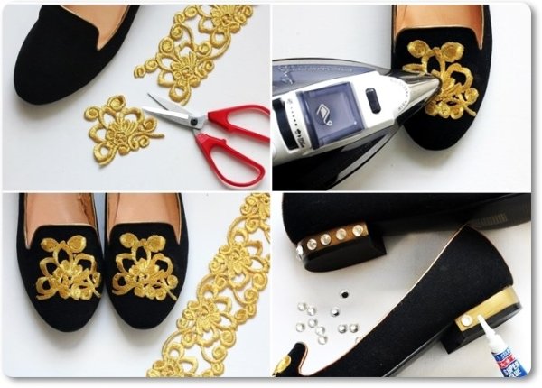 Украшение на туфли своими руками