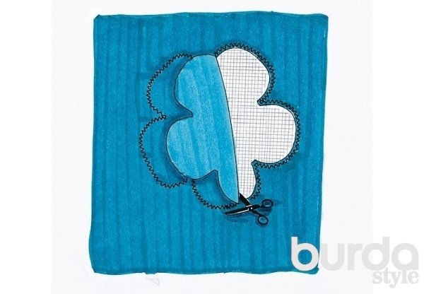 Аппликации из тюля на ткани