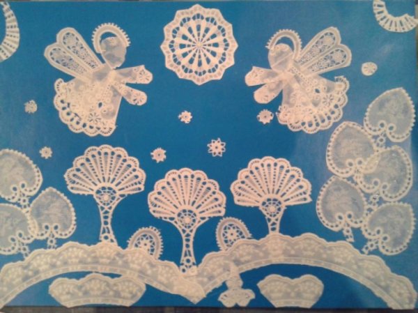 Аппликация из кружев
