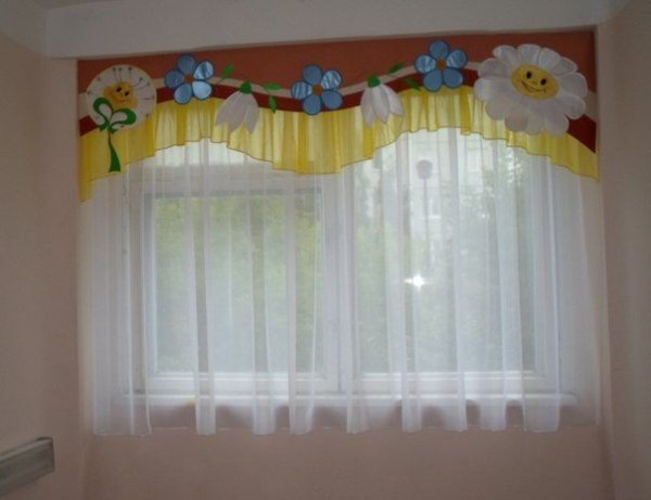 Ламбрекены для штор в детский сад