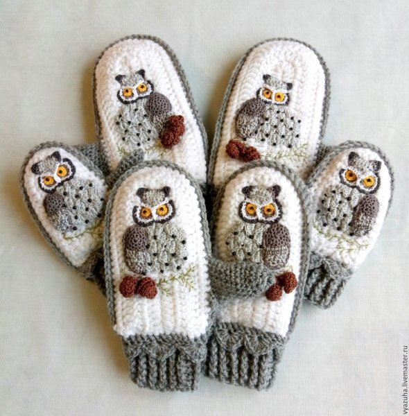 Рукавички с совой