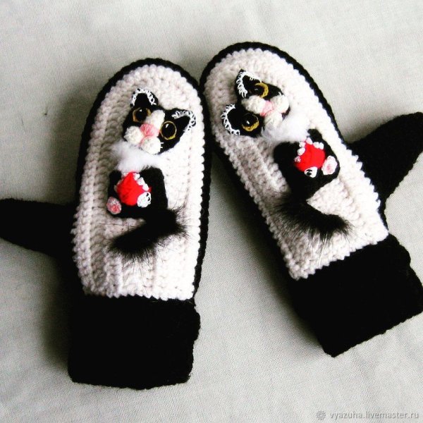 Аппликация варежки