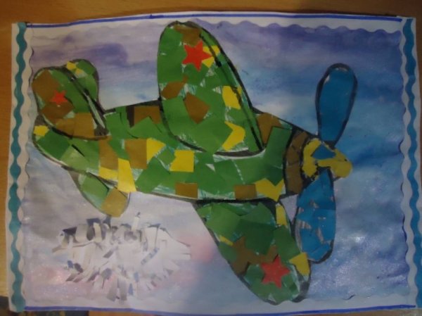 Аппликация на тему самолет