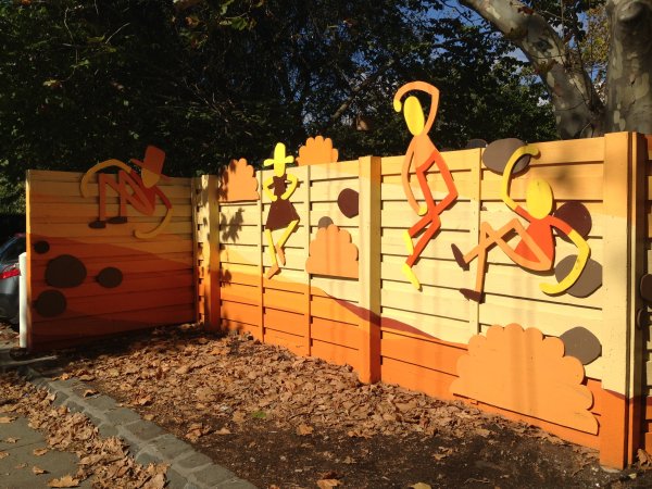 Забор в детском саду