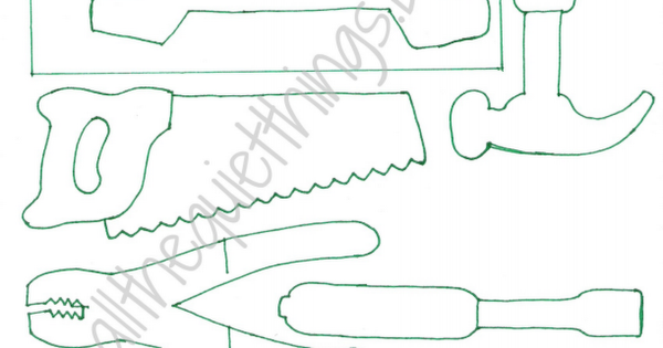 Выкройка инструментов из фетра
