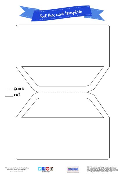 Ящик для инструментов трафарет для вырезания
