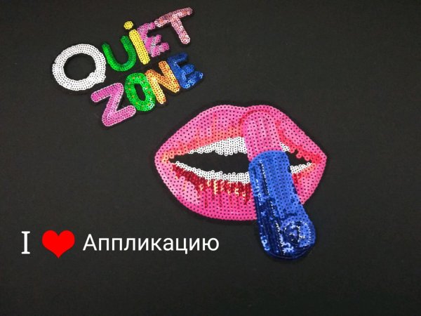 Неоновые аппликация вышивка