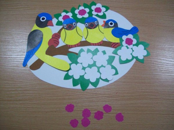 Накладная аппликация из бумаги для детей