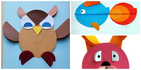 Аппликация из кругов