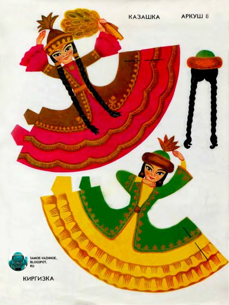 Бумажные куклы в национальных костюмах