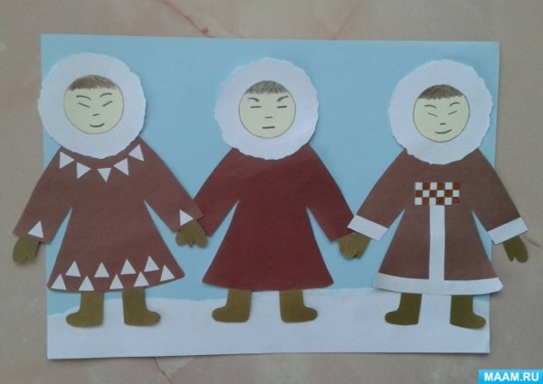 Аппликация на тему народы севера