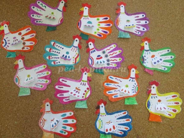 Подготовительная группа Дымковская петушок