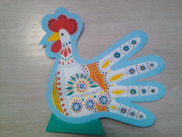 Роспись дымковской курочки