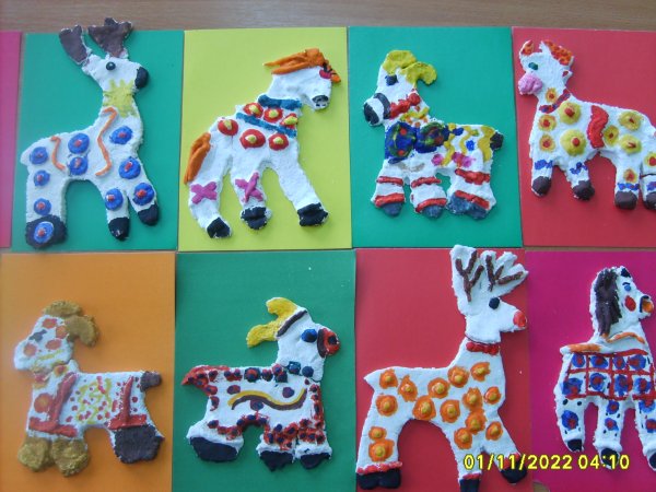 Аппликации из Дымковой игрушки