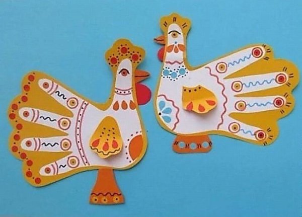 Дымковская игрушка петушок поделка ребенка