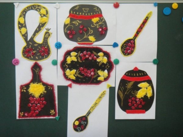 Лепка Хохлома в старшей группе