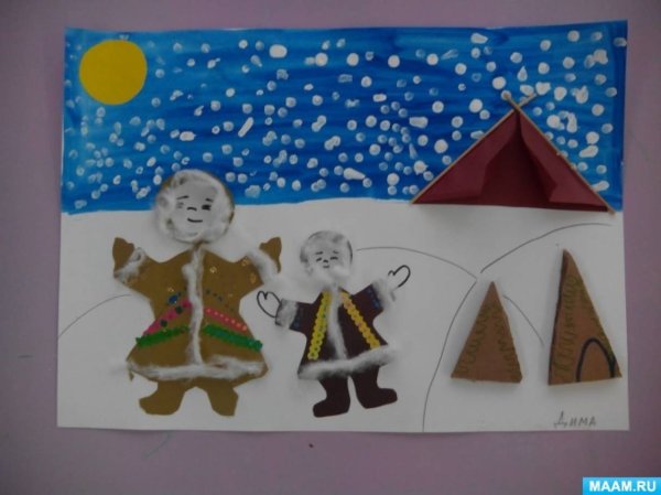 Рисование народы севера старшая группа