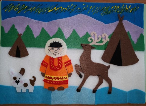 Аппликация на тему народы севера