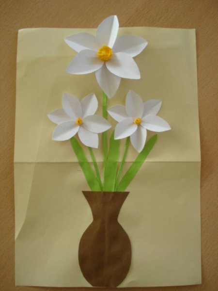 Поделка нарциссы из бумаги для детей