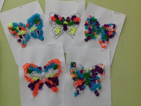 Объемная аппликация бабочка