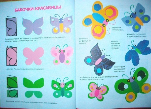 Аппликация бабочка в старшей группе