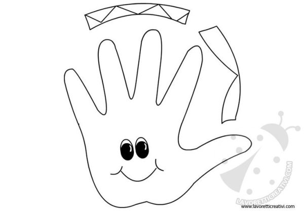 Ладошки трафарет для вырезания