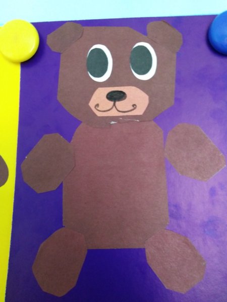 Аппликация мишка в старшей группе