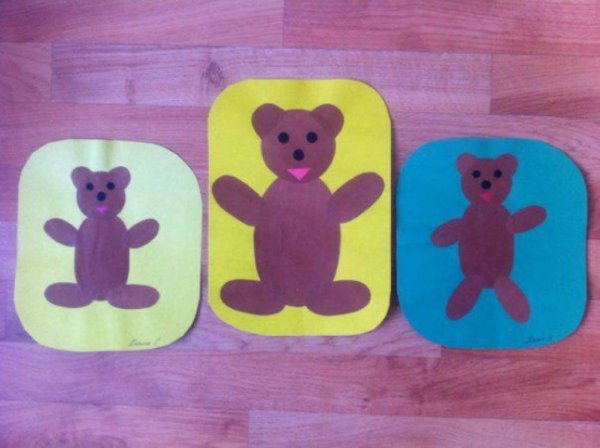 Аппликация Медвежонок в средней группе
