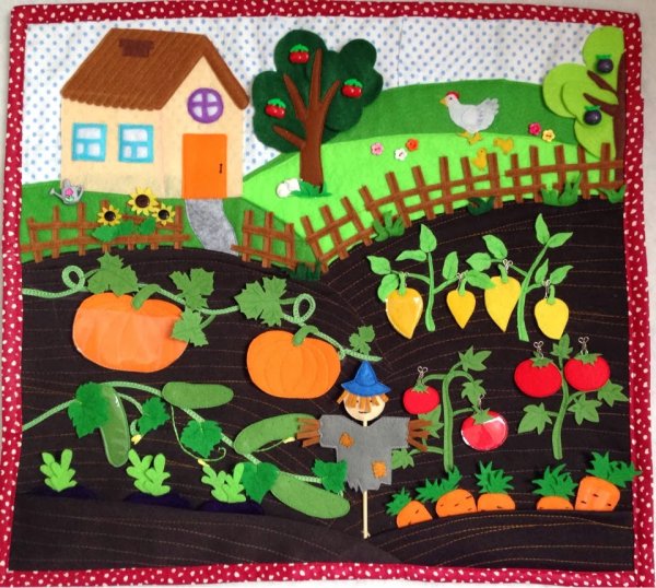 Огород из фетра для детей