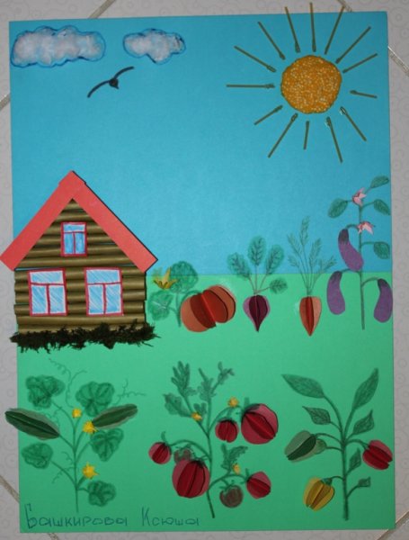 Аппликация огород