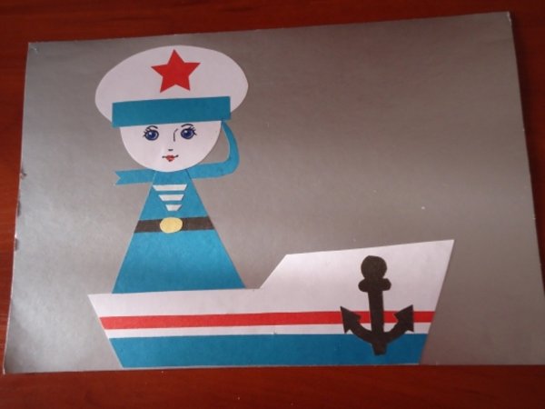 Аппликация на 23 февраля в детском саду