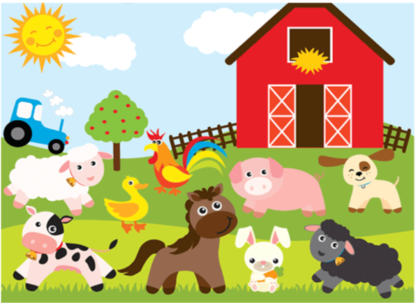 Аппликация животные на ферме