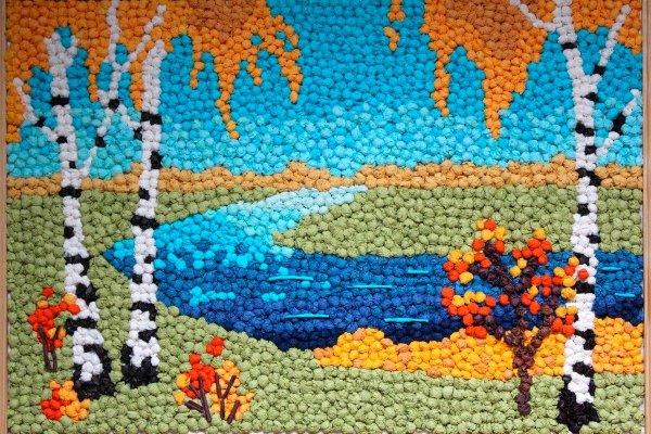 Аппликация из разных материалов