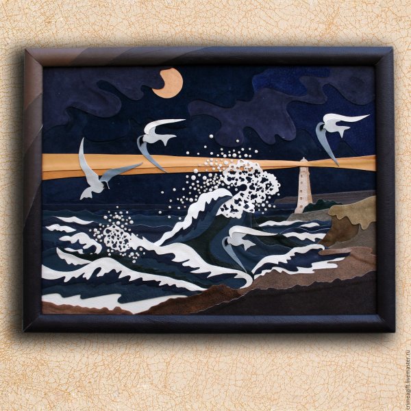 Объемная аппликация из ткани