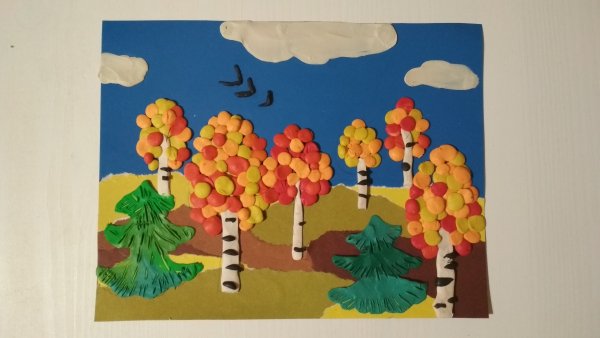 Аппликация на тему лес