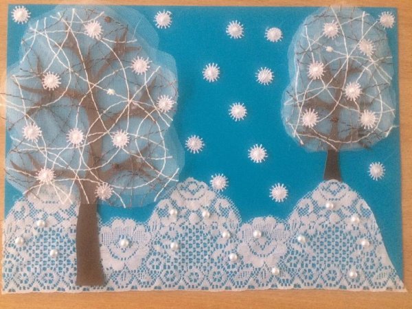 Зимняя аппликация